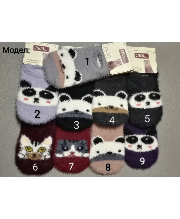 Детски вълнени терлици от норка Coco 22-26 5330-S Детски вълнени терлици от норка Coco 22-26 5330-S